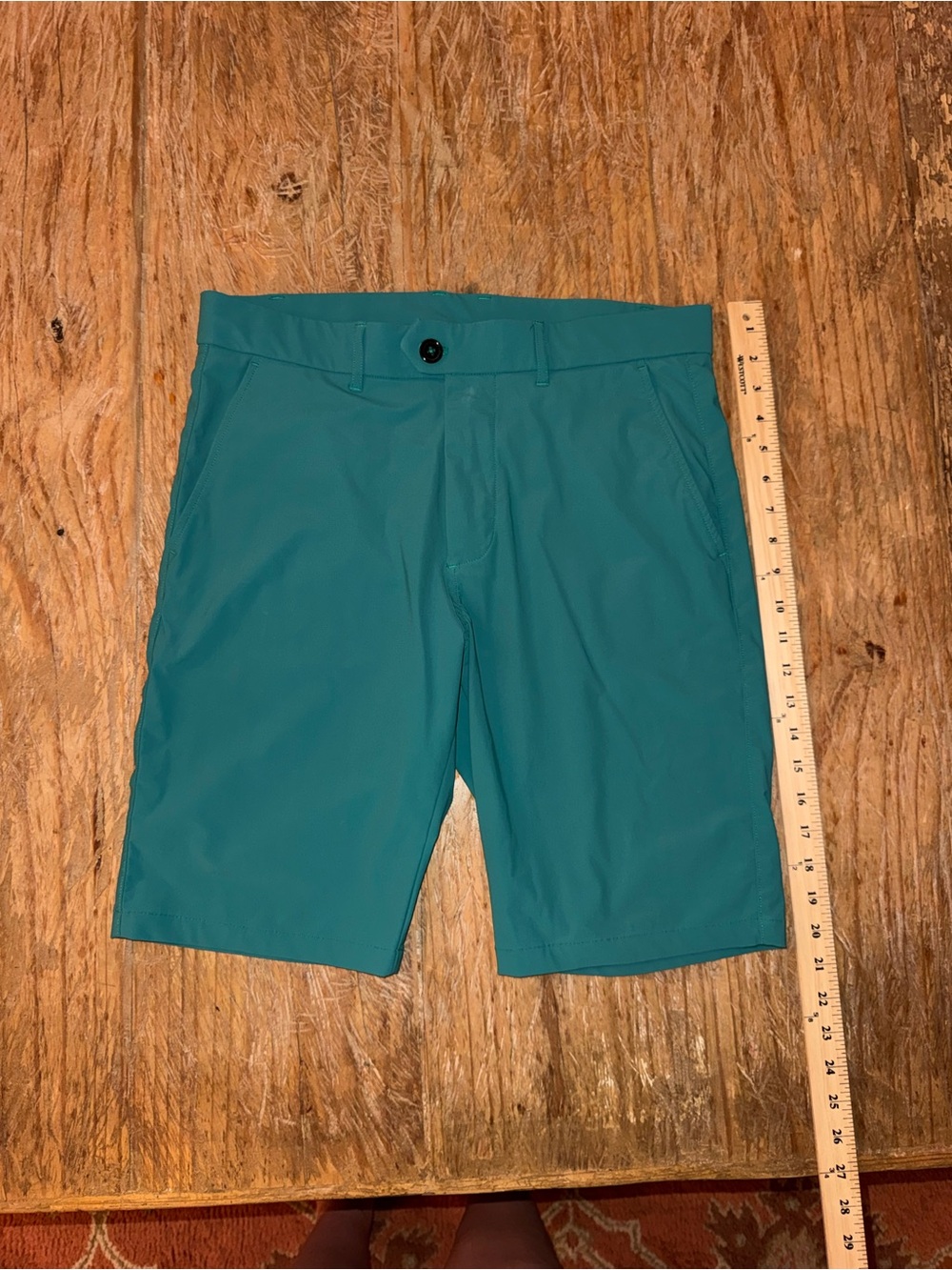 Greyson Men's Teal Flat-Front Performance Shorts